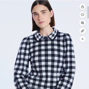 Scoop Black and White Checkered Sweater